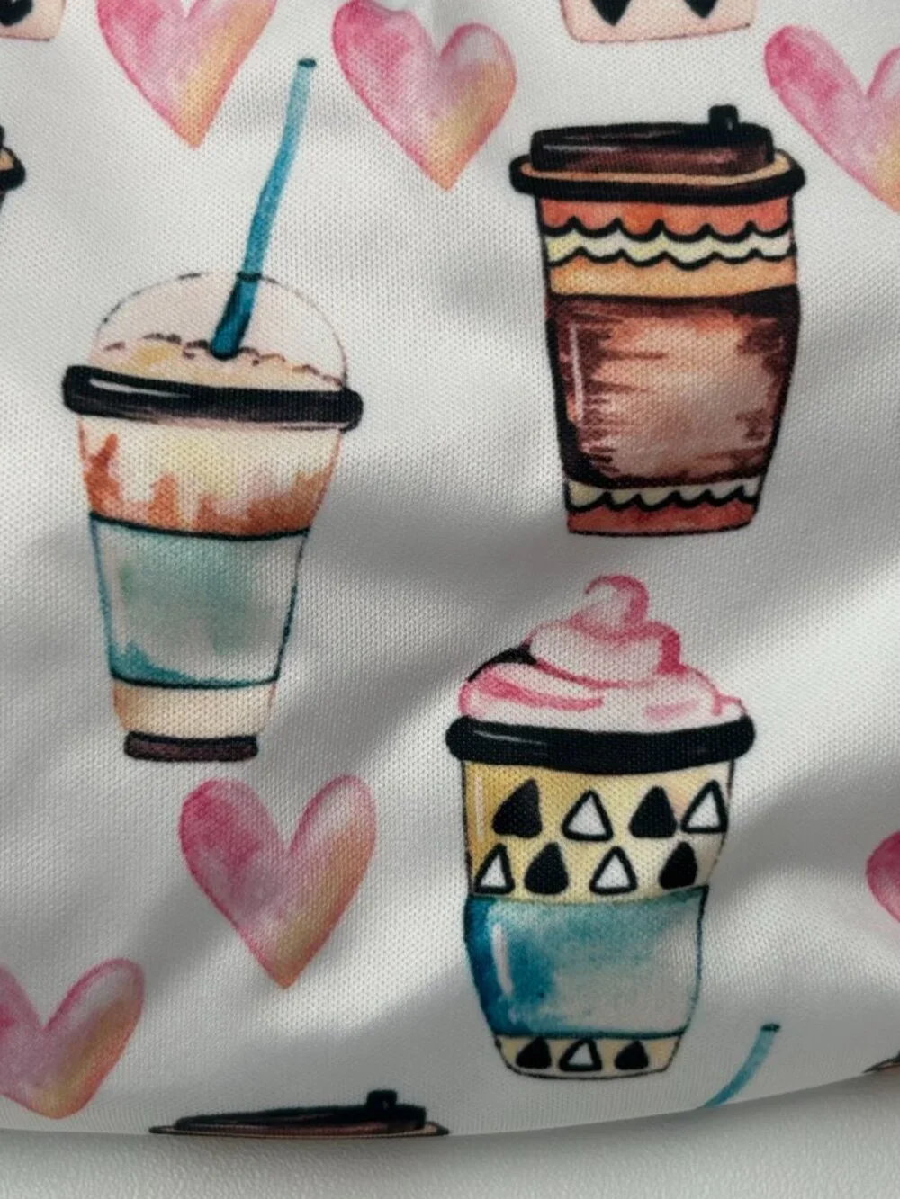 Mama Koala Coffee Lovers Print Pocket Cloth Diaper OS No Insert NEW